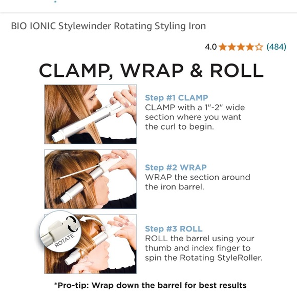 NIB BioIonic StyleWinder Rotating Styling Iron~ 0.75 inch - Picture 5 of 9